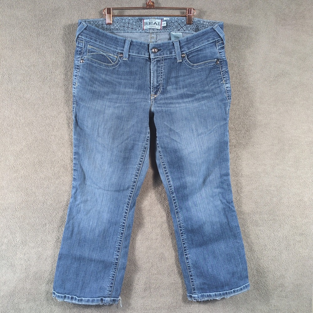 Ariat REAL Denim Womens 34R Mid Rise Bootcut‎ Jeans Medium Wash